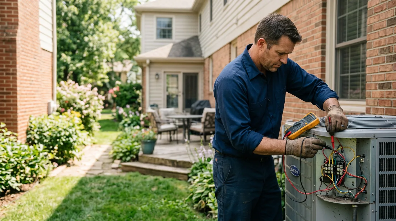 HVAC technician working near Eau Claire, MI